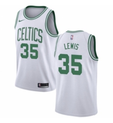 Women's Nike Boston Celtics #35 Reggie Lewis Authentic White NBA Jersey - Association Edition