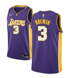 Women's Nike Los Angeles Lakers #3 Corey Brewer Swingman Purple NBA Jersey - Statement Edition