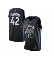 Women's Golden State Warriors #42 Nate Thurmond Swingman Black Basketball Jersey - 2019 20 City Edition