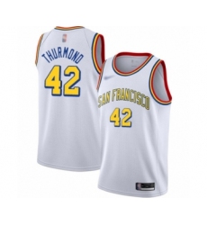 Women's Golden State Warriors #42 Nate Thurmond Swingman White Hardwood Classics Basketball Jersey - San Francisco Classic Edition