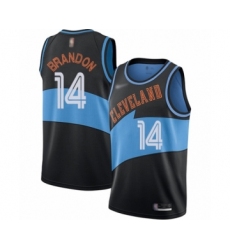 Men's Cleveland Cavaliers #14 Terrell Brandon Authentic Black Hardwood Classics Finished Basketball Jersey