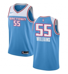 Youth Nike Sacramento Kings #55 Jason Williams Swingman Blue NBA Jersey - 2018 19 City Edition