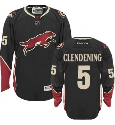 Youth Reebok Arizona Coyotes #5 Adam Clendening Authentic Black Third NHL Jersey