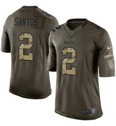 Youth Nike Kansas City Chiefs #2 Cairo Santos Limited Green Salute to Service NFL Jersey