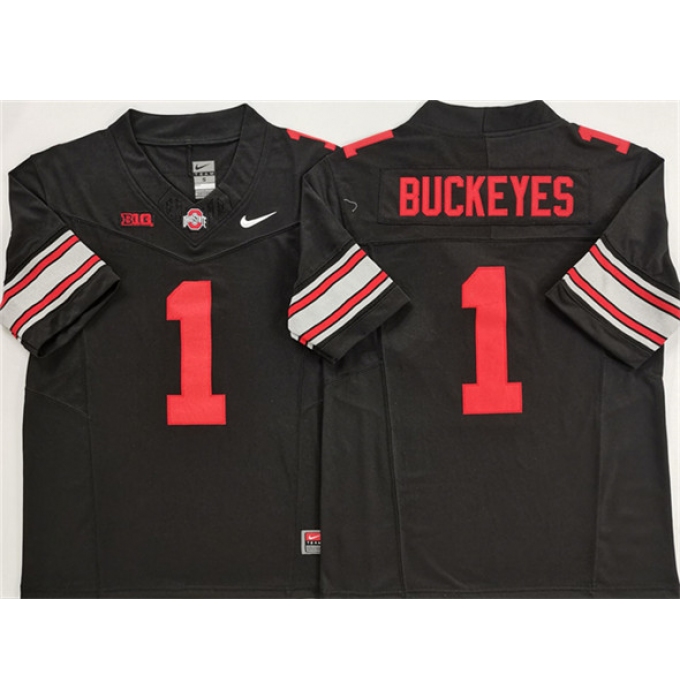Men's Ohio State Buckeyes #1 Buckeyes Black 2025 F.U.S.E. Limited Stitched Jersey