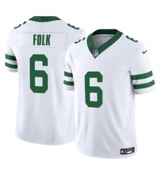 Men's New York Jets #6 Nick Folk White 2025 F.U.S.E. Vapor Untouchable Limited Football Stitched Jersey