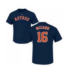 MLB Nike Houston Astros #16 Brian McCann Navy Blue Name & Number T-Shirt