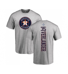 MLB Nike Houston Astros #35 Justin Verlander Ash Backer T-Shirt