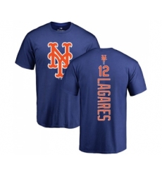 MLB Nike New York Mets #12 Juan Lagares Royal Blue Backer T-Shirt