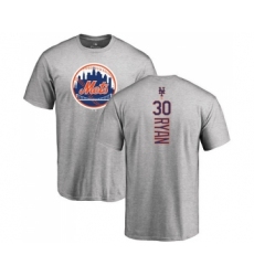 MLB Nike New York Mets #30 Nolan Ryan Ash Backer T-Shirt