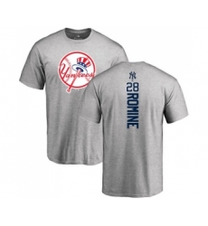 MLB Nike New York Yankees #28 Austin Romine Ash Backer T-Shirt