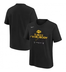 Men's Los Angeles Lakers Black 2024 Playoffs Mantra T-Shirt