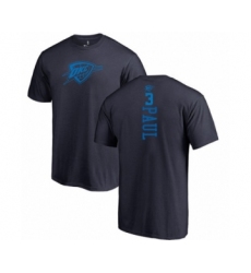 Basketball Oklahoma City Thunder #3 Chris Paul Navy Blue One Color Backer T-Shirt