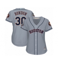 Women's Houston Astros #30 Hector Rondon Authentic Grey Road Cool Base 2019 World Series Bound Baseball Jersey