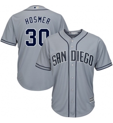 Men's Majestic San Diego Padres #30 Eric Hosmer Authentic Grey Road Cool Base MLB Jersey