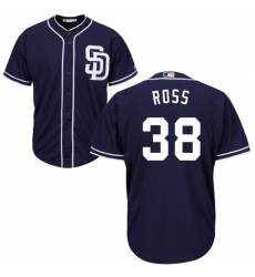 Youth Majestic San Diego Padres #38 Tyson Ross Replica Navy Blue Alternate 1 Cool Base MLB Jersey