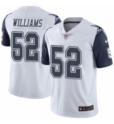 Men's Nike Dallas Cowboys #52 Connor Williams Limited White Rush Vapor Untouchable NFL Jersey