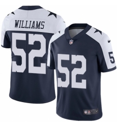 Youth Nike Dallas Cowboys #52 Connor Williams Navy Blue Throwback Alternate Vapor Untouchable Limited Player NFL Jersey