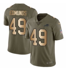Youth Nike Buffalo Bills #49 Tremaine Edmunds Limited Olive Gold 2017 Salute to Service NFL Jersey