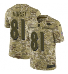 Men's Nike Baltimore Ravens #81 Hayden Hurst Limited Camo 2018 Salute to Service NFL Jersey