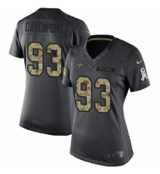 Women's Nike New Orleans Saints #93 Marcus Davenport Gray Static Vapor Untouchable Limited NFL Jersey