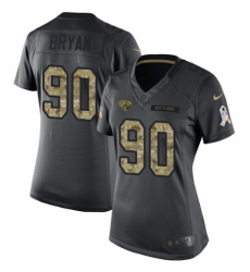 Women's Nike Jacksonville Jaguars #90 Taven Bryan Limited Black 2016 Salute to Service NFL Jersey