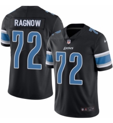 Men's Nike Detroit Lions #72 Frank Ragnow Limited Black Rush Vapor Untouchable NFL Jersey