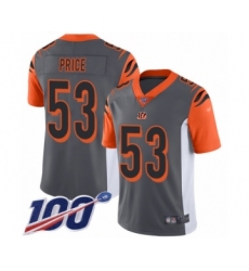 Men's Cincinnati Bengals #53 Billy Price Limited White Rush Vapor Untouchable 100th Season Football Jersey