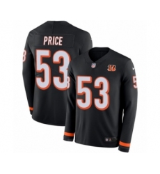 Men's Nike Cincinnati Bengals #53 Billy Price Limited Black Therma Long Sleeve NFL Jersey