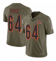 Youth Nike Cincinnati Bengals #64 Billy Price Limited Olive 2017 Salute to Service NFL Jersey