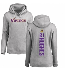 NFL Women's Nike Minnesota Vikings #21 Mike Hughes Ash Backer Pullover Hoodie