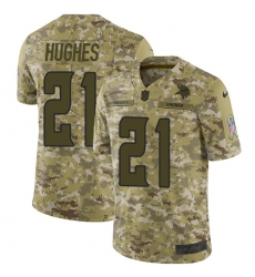 Youth Nike Minnesota Vikings #21 Mike Hughes Limited Camo 2018 Salute to Service NFL Jersey