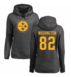 Women's Nike Pittsburgh Steelers #82 James Washington Ash One Color Pullover Hoodie
