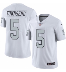 Men's Nike Oakland Raiders #5 Johnny Townsend Limited White Rush Vapor Untouchable NFL Jersey