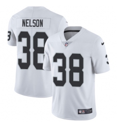 Youth Nike Oakland Raiders #38 Nick Nelson White Vapor Untouchable Limited Player NFL Jersey