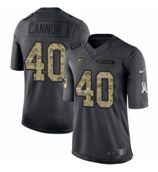 Youth Nike New York Jets #40 Trenton Cannon Limited Black 2016 Salute to Service NFL Jersey