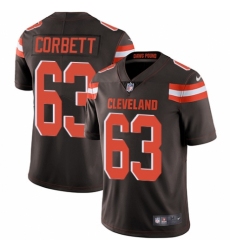 Men's Nike Cleveland Browns #63 Austin Corbett Brown Team Color Vapor Untouchable Limited Player NFL Jersey