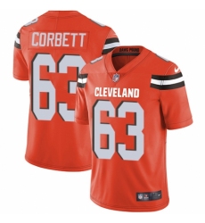 Men's Nike Cleveland Browns #63 Austin Corbett Orange Alternate Vapor Untouchable Limited Player NFL Jersey