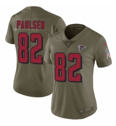 Women's Nike Atlanta Falcons #82 Logan Paulsen Limited Olive 2017 Salute to Service NFL Jersey
