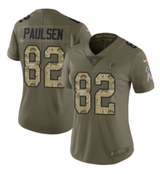 Women's Nike Atlanta Falcons #82 Logan Paulsen Limited Olive/Camo 2017 Salute to Service NFL Jersey