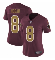 Women's Nike Washington Redskins #8 Kevin Hogan Burgundy Red/Gold Number Alternate 80TH Anniversary Vapor Untouchable Elite Player NFL Jersey
