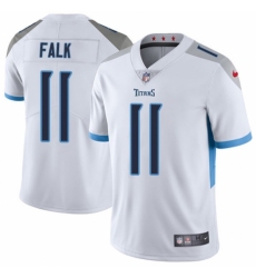 Men's Nike Tennessee Titans #11 Luke Falk White Vapor Untouchable Limited Player NFL Jersey