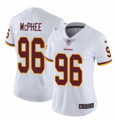 Women's Nike Washington Redskins #96 Pernell McPhee White Vapor Untouchable Elite Player NFL Jersey