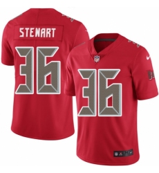 Men's Nike Tampa Bay Buccaneers #36 M.J. Stewart Elite Red Rush Vapor Untouchable NFL Jersey