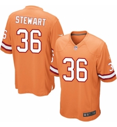 Youth Nike Tampa Bay Buccaneers #36 M.J. Stewart Elite Orange Glaze Alternate NFL Jersey
