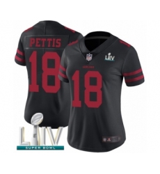 Women's San Francisco 49ers #18 Dante Pettis Black Vapor Untouchable Limited Player Super Bowl LIV Bound Football Jersey