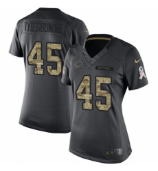 Women's Nike Chicago Bears #45 Joel Iyiegbuniwe Limited Black 2016 Salute to Service NFL Jersey