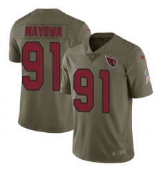 Youth Nike Arizona Cardinals #91 Benson Mayowa Limited Olive 2017 Salute to Service NFL Jersey