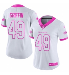 Women's Nike Seattle Seahawks #49 Shaquem Griffin Limited White/Pink Rush Fashion NFL Jersey