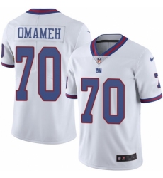 Men's Nike New York Giants #70 Patrick Omameh Elite White Rush Vapor Untouchable NFL Jersey